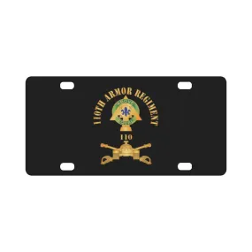 110th Armor Regiment - DUI w AR Branch X 300 Classic License Plate