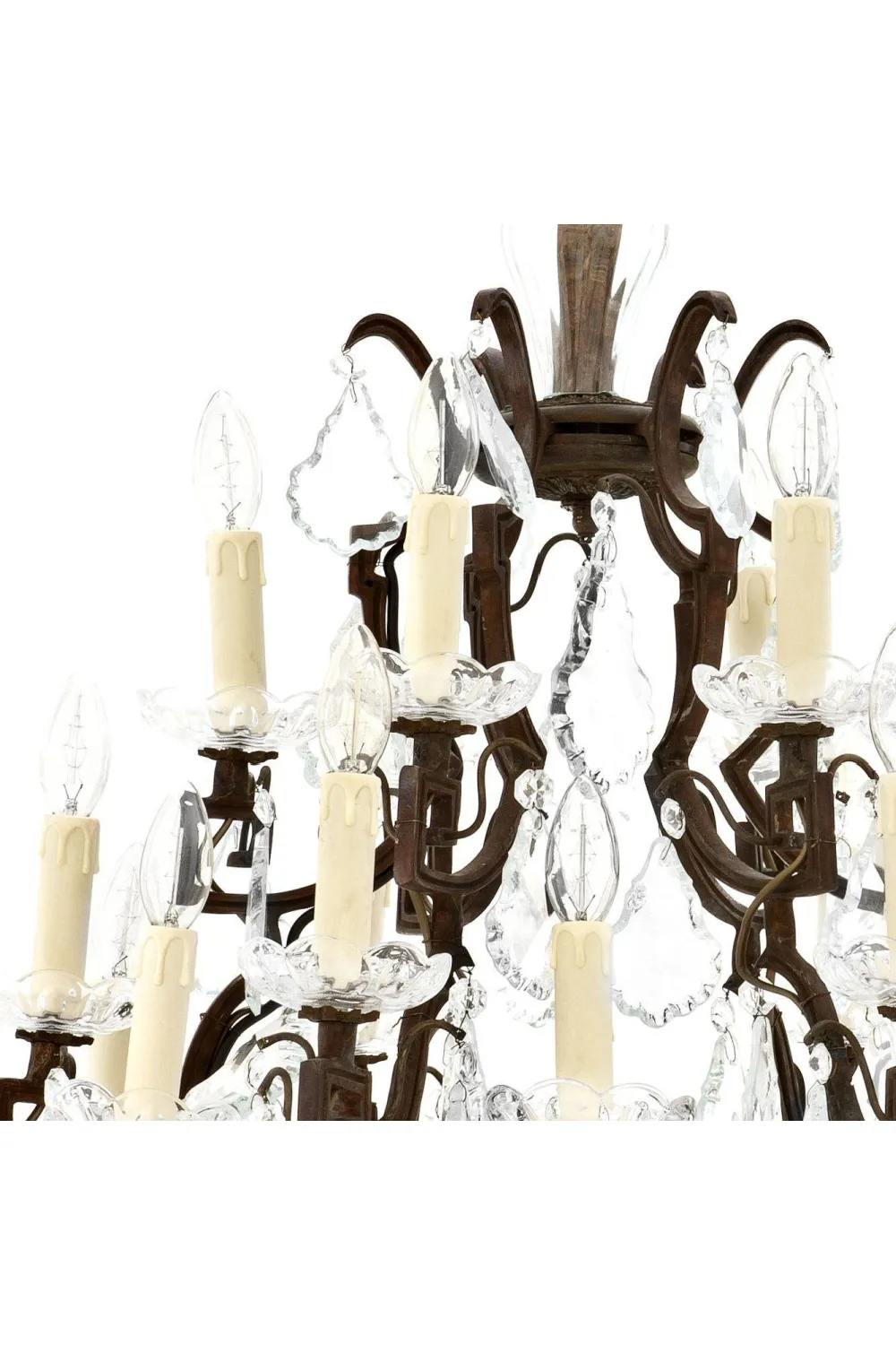 18 Candle Glass Droplet Chandelier | Eichholtz Chateau De Chatillon