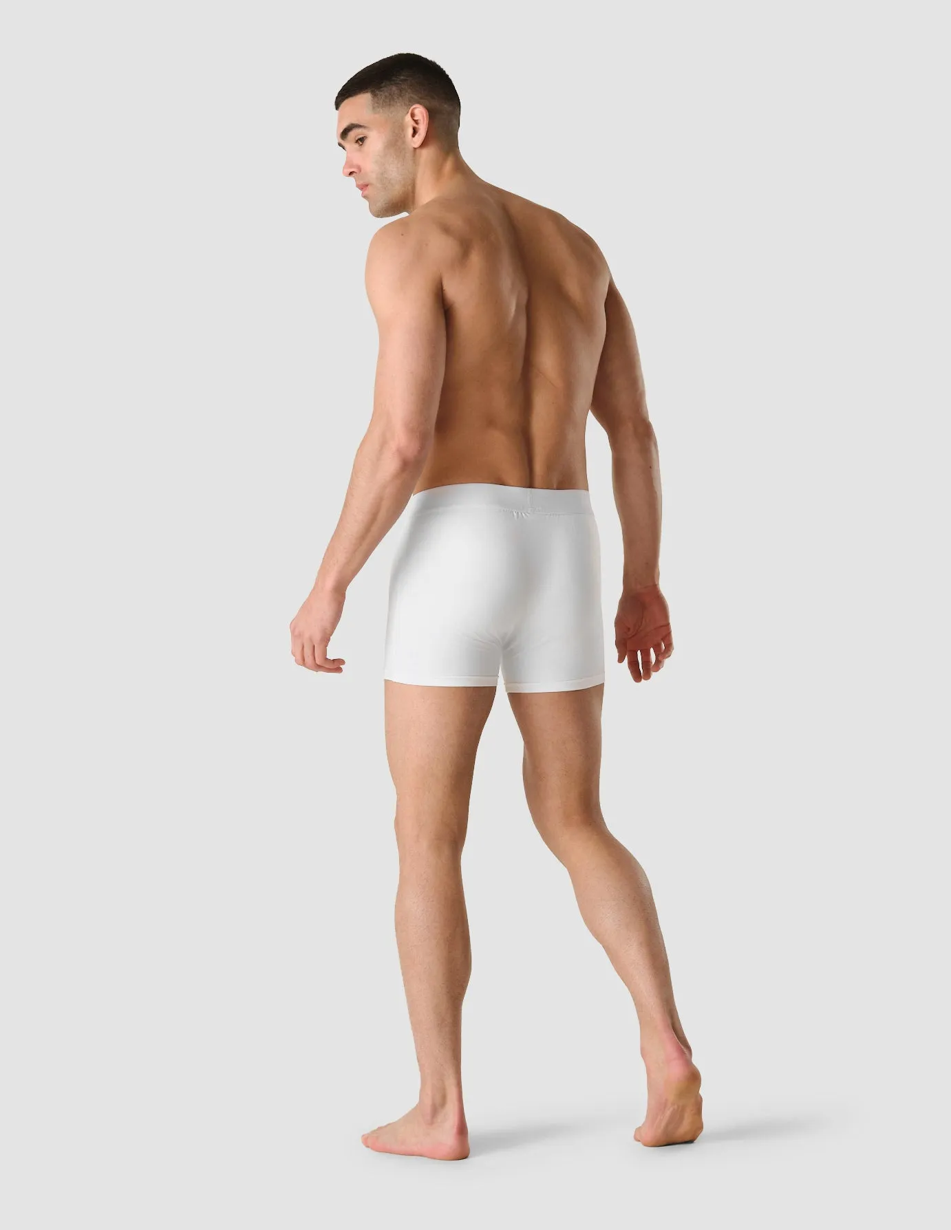 Mens 2-Pack Ativo White Boxer Briefs - Comfortable & Stylish Underwear