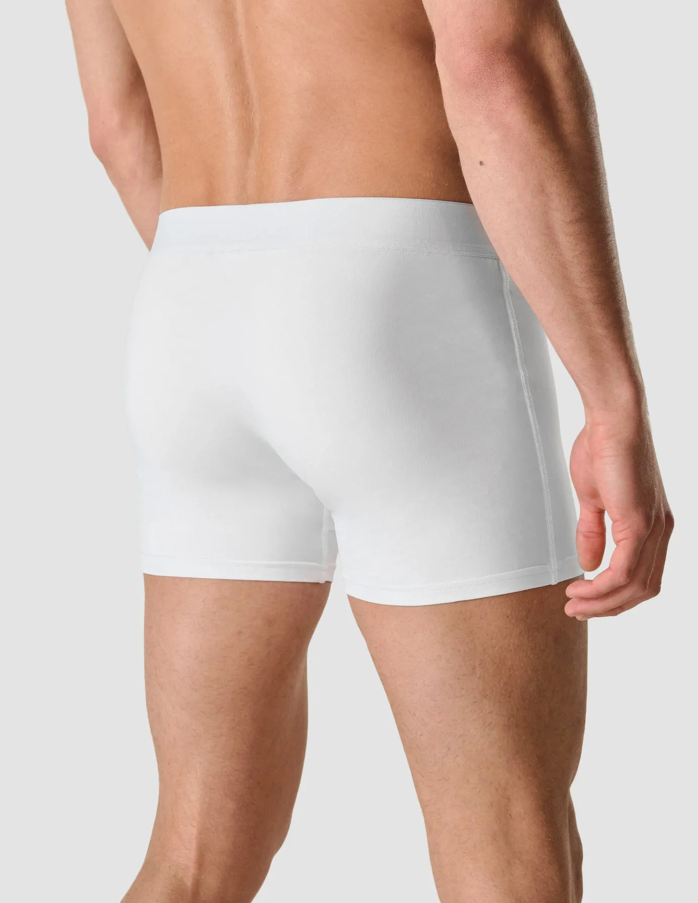 Mens 2-Pack Ativo White Boxer Briefs - Comfortable & Stylish Underwear