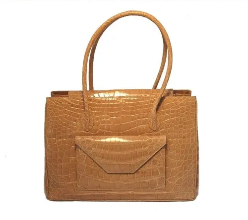 Alexandra Knight Tan Alligator Handbag