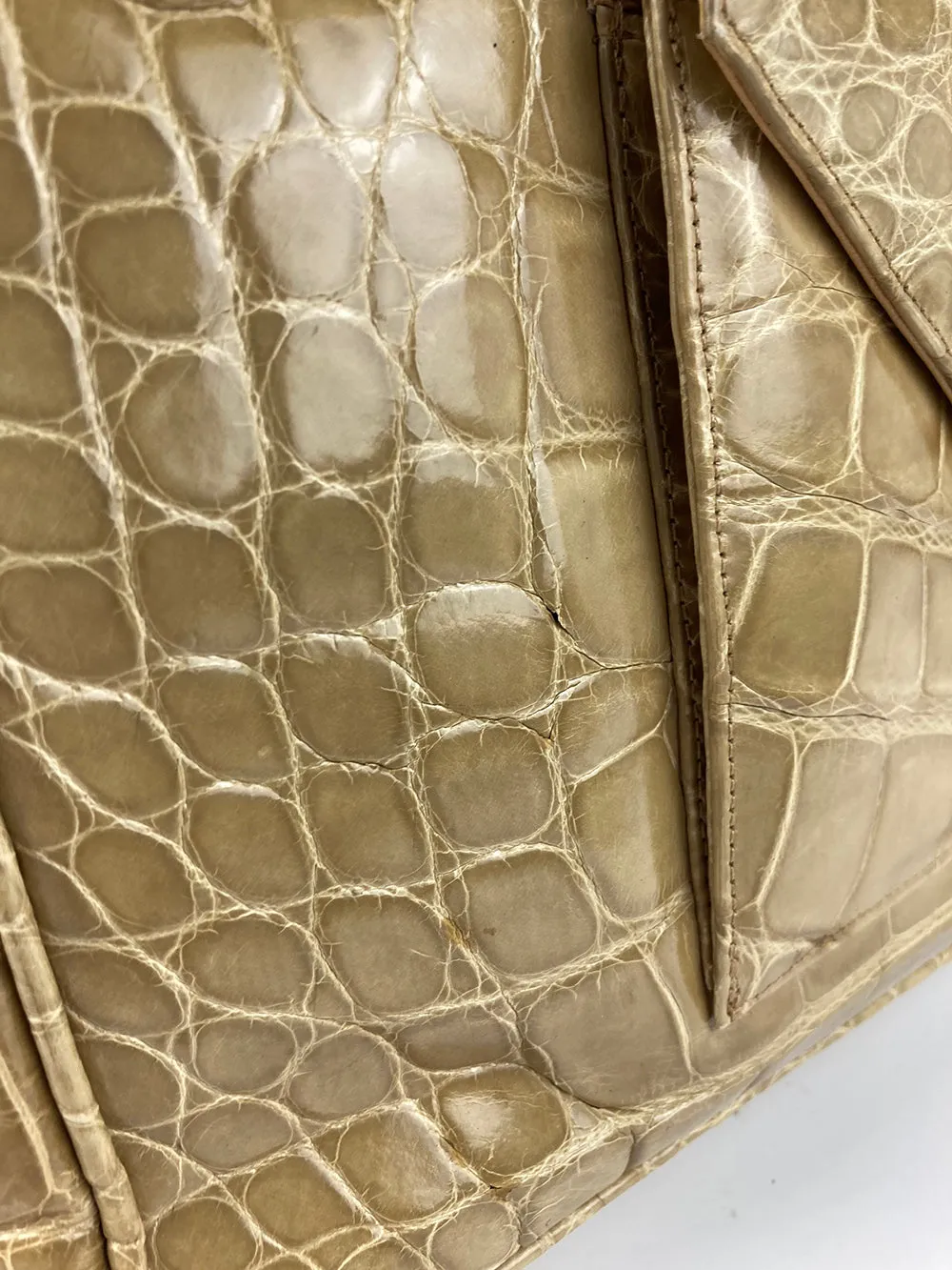 Alexandra Knight Tan Alligator Handbag