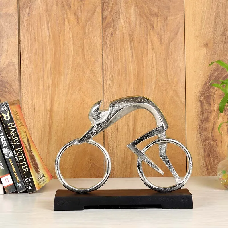 Aluminium Decorative Bicycle Man | Multiple Colors