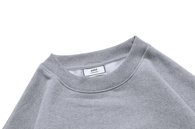 AMI Paris Ami de Coeur logo Crewneck - Grey