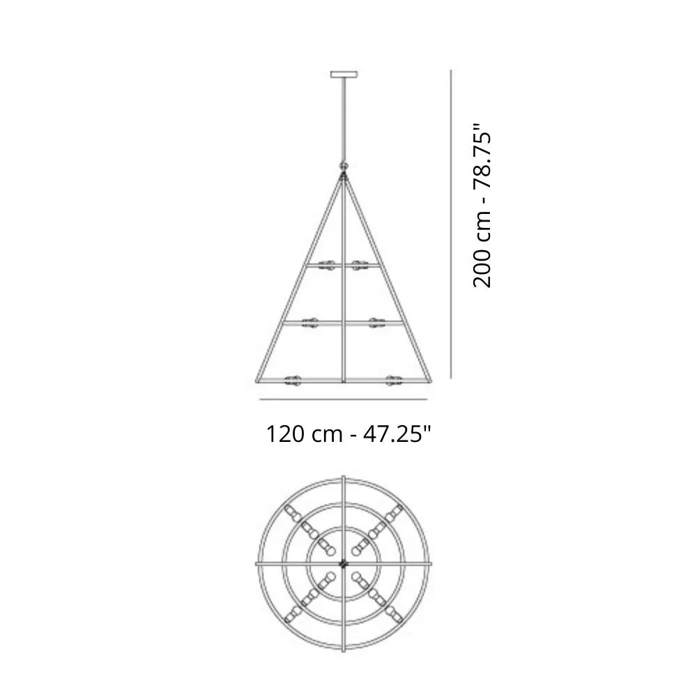 Artemide El Porís suspension lamp diam. 120 cm.