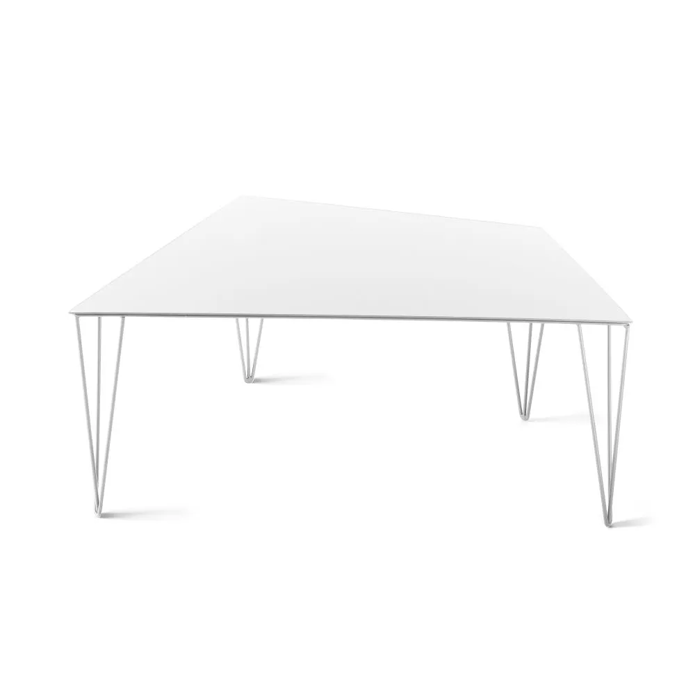 Atipico Chele 68x43 cm small Table in signal white metal