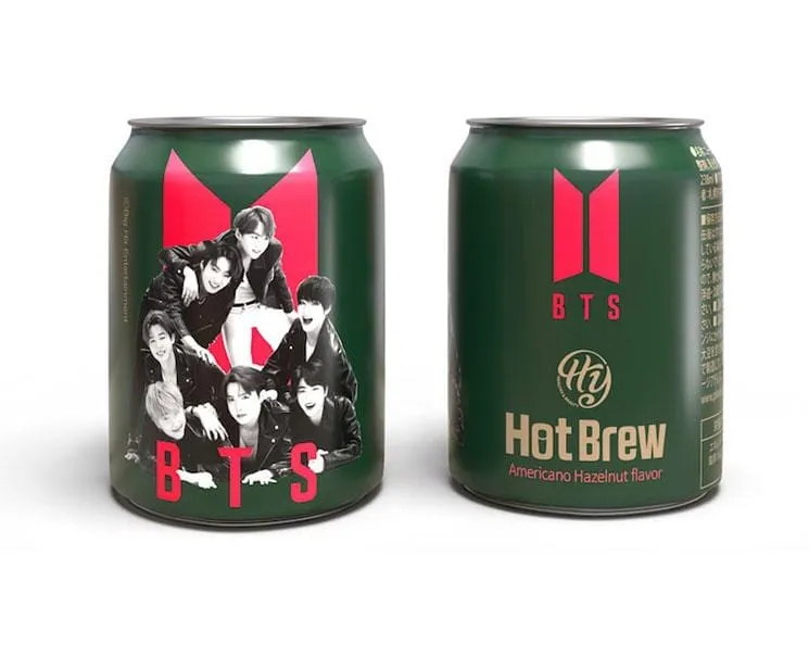 Bts Hot Brew Americano Hazelnut Coffee (12 Can Set)