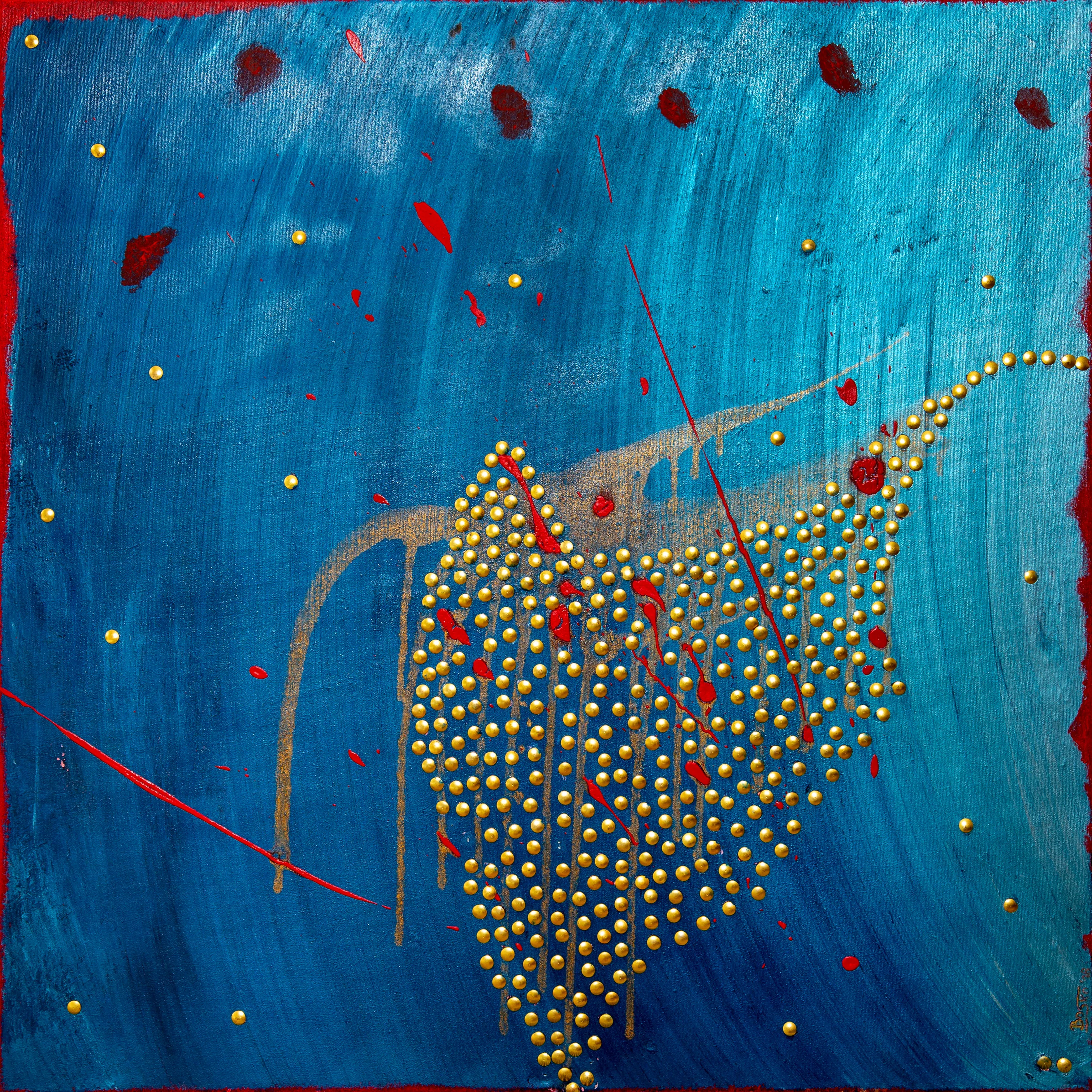 Contemporary art, abstract painting | HEART (60 x 50 cm)