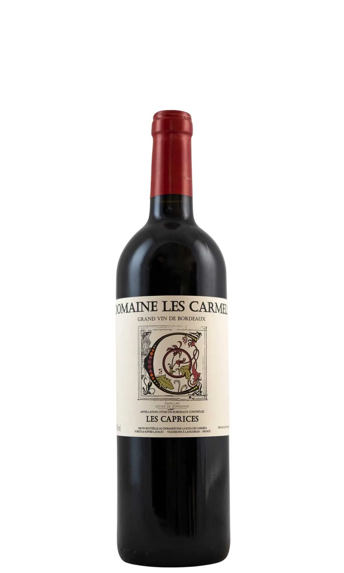 Domaine les Carmels, Les Caprices Cotes de Bordeaux, 2021