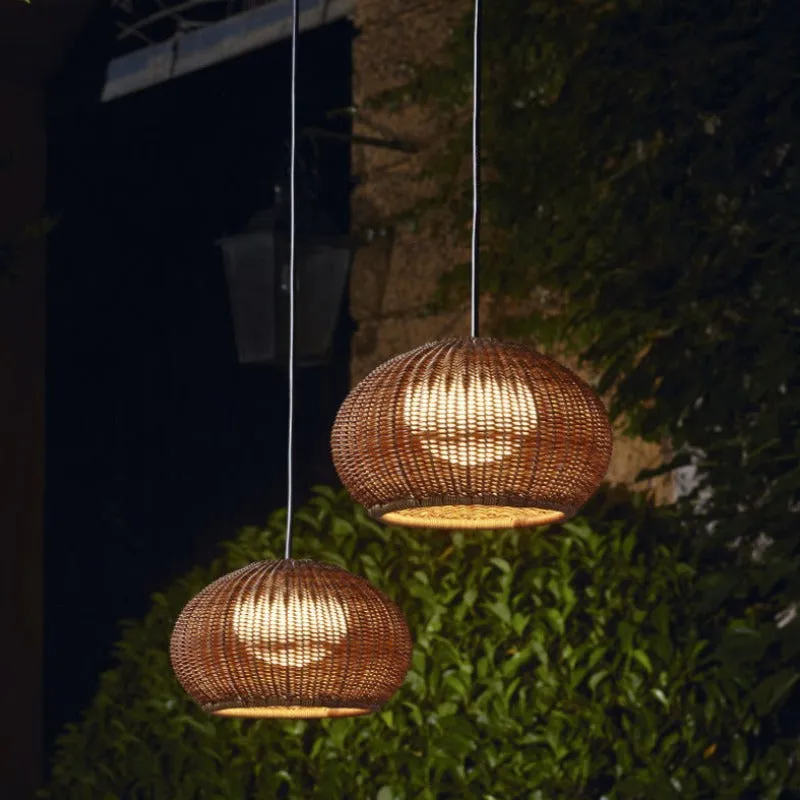 Exterior Woven Sphere Pendant Light