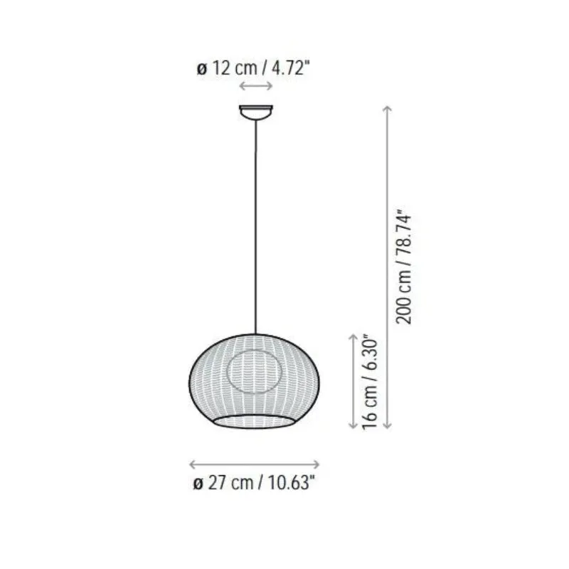 Exterior Woven Sphere Pendant Light