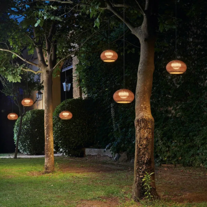 Exterior Woven Sphere Pendant Light