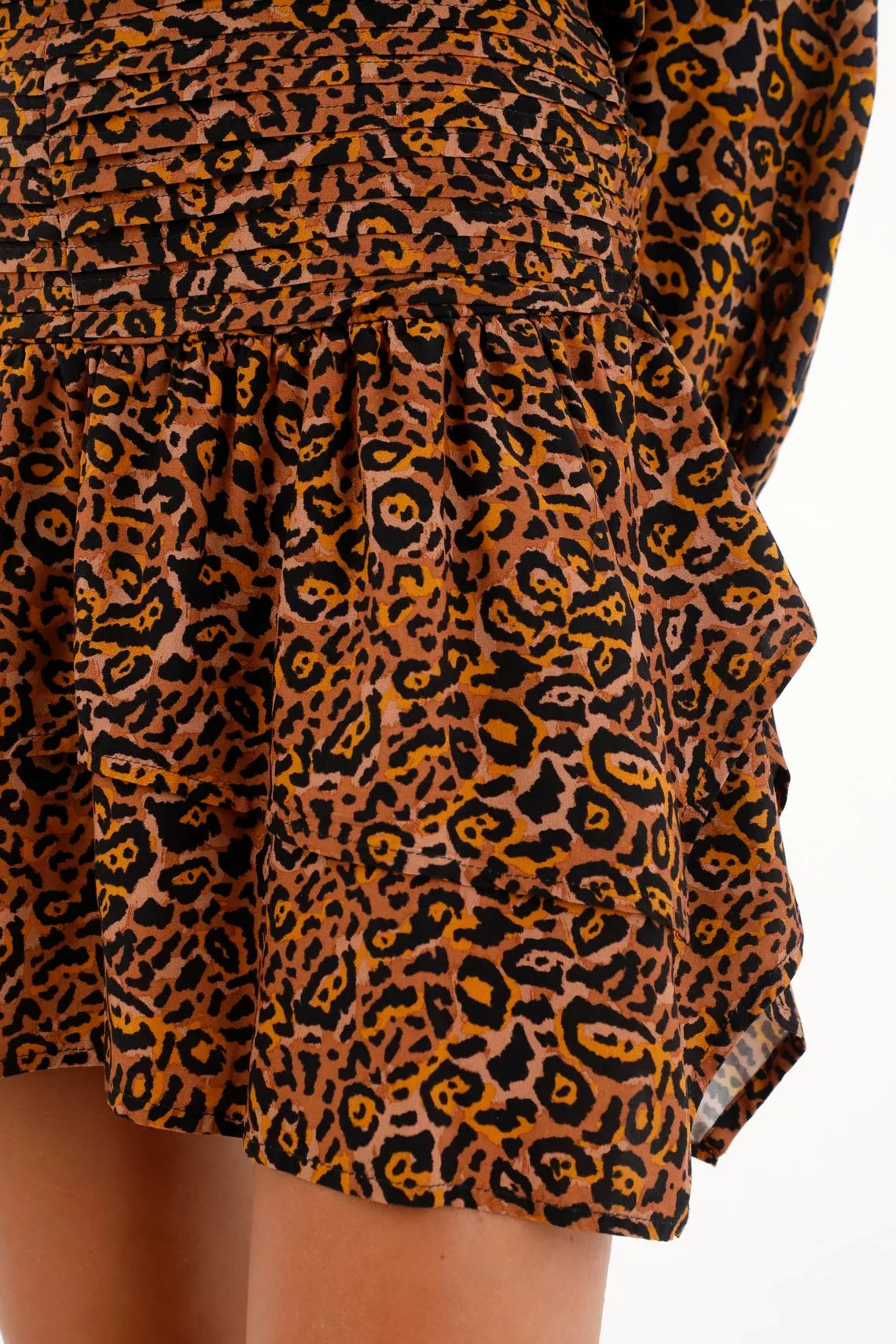 Falda corta animal print para mujer