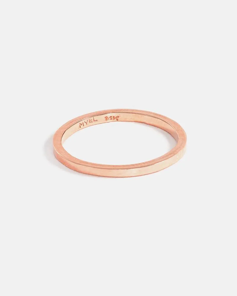 Fine Square Band Ring in 14k Gold 1.5mm