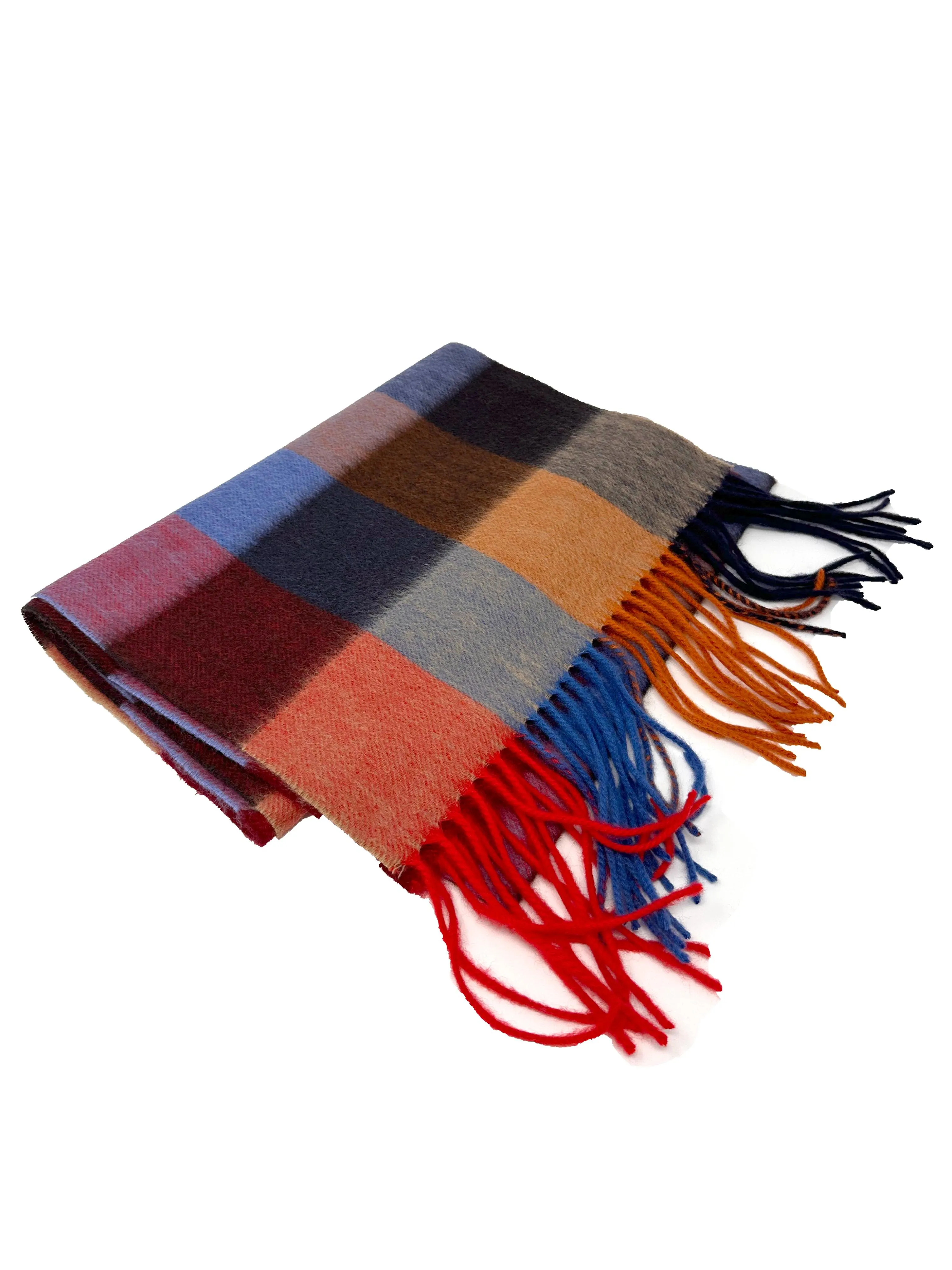 Hemley - Foulard à carreaux de laine et cachemire