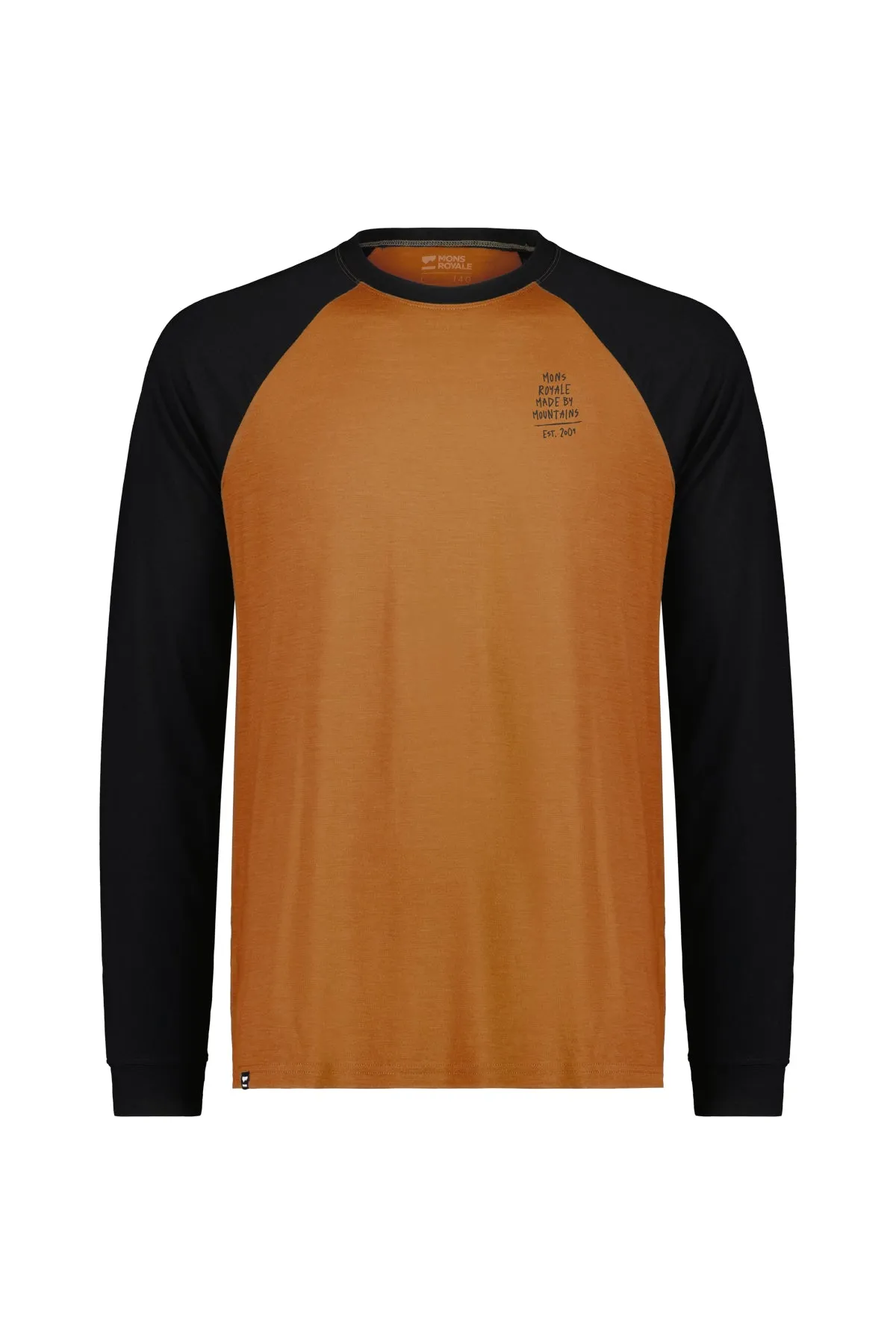 Icon Merino Raglan Long Sleeve Sleeve - Black / Copper