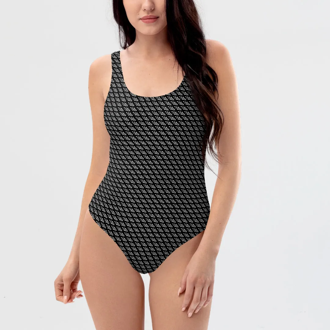 KOBOMO Fleur De Lis One-Piece Swimsuit - Black