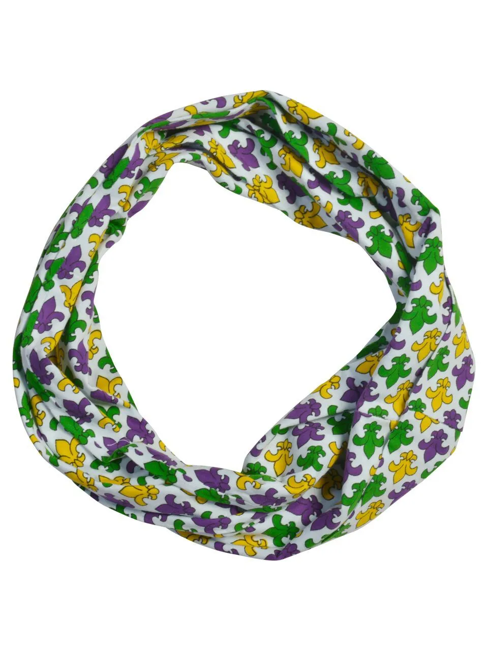 Mardi Gras Fleur De Lis Infinity Scarf