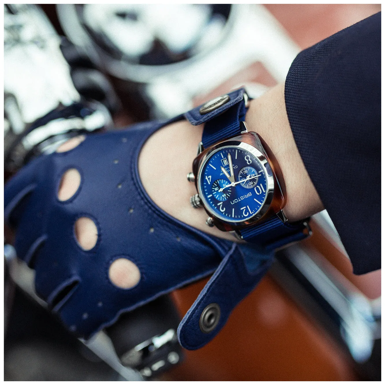 MONTRE BRISTON - CLUBMASTER CLASSIC ACÉTATE – BLEU MARINE