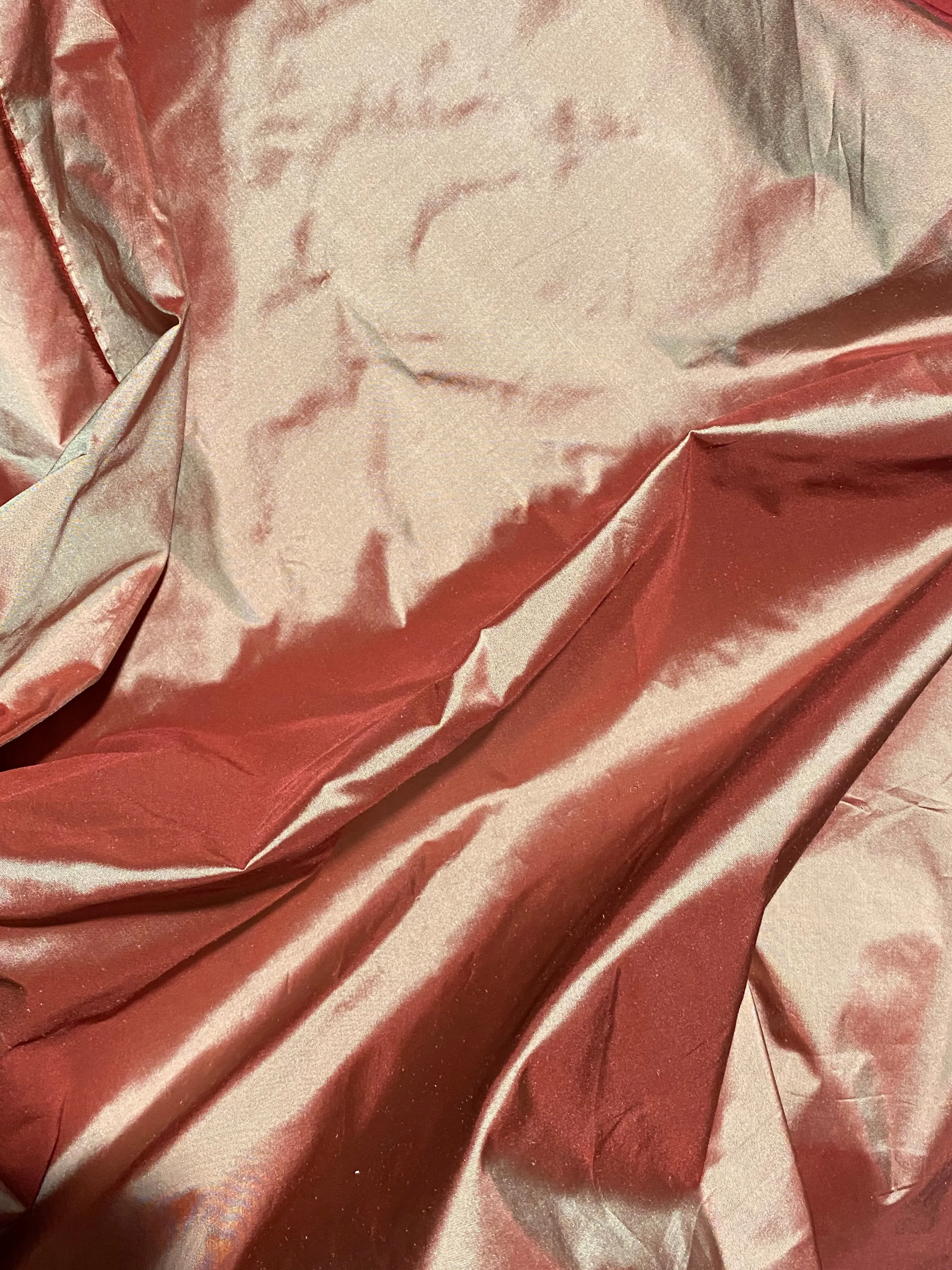 NEW Lady Lisa Designer 100% Silk Ultra Icy Red Taffeta Fabric