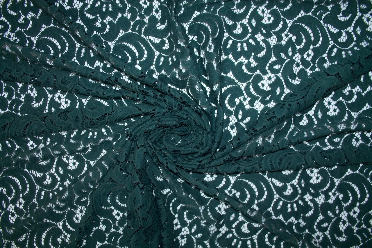 NY Designer Guipure Lace - Forest Green