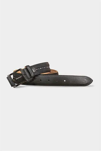 Paul & Shark - Ceinture drapeaux nautiques de cuir nubuk