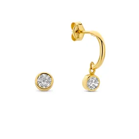 Rivoli Cézanne 14 karat gold earrings with 2 ear studs